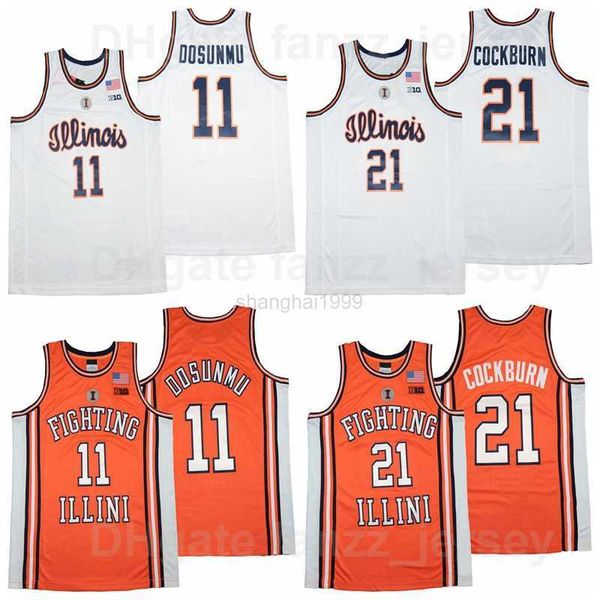 college basketball wears illinois fighting illini 11 ayo dosunmu basketball jersey 21 kofi cockburn university team orange color white breat, Black
college basketball wears illinois fighting illini 11 ayo dosunmu basketball jersey 21 kofi cockburn university team orange color white breat, Black