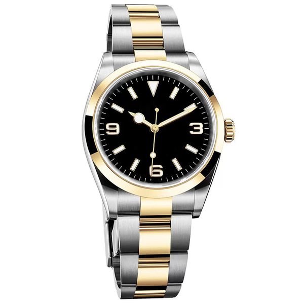men watch quality automatic mechanical 36mm bezel black dial stainless steel strap flod clasp sapphire glass male wristwatches, Slivery;brown
men watch quality automatic mechanical 36mm bezel black dial stainless steel strap flod clasp sapphire glass male wristwatches, Slivery;brown