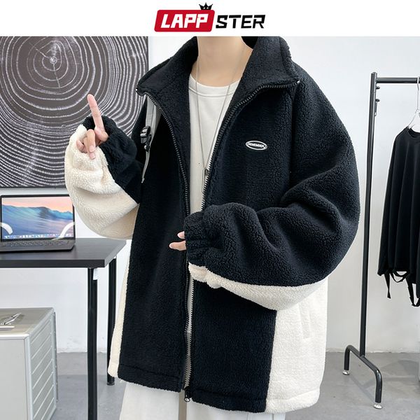 mens down parkas lappsteryouth y2k fleece streetwear winter jacket windbreakers patchwork lambswool korean fashions zipper coat 221207, Black
mens down parkas lappsteryouth y2k fleece streetwear winter jacket windbreakers patchwork lambswool korean fashions zipper coat 221207, Black