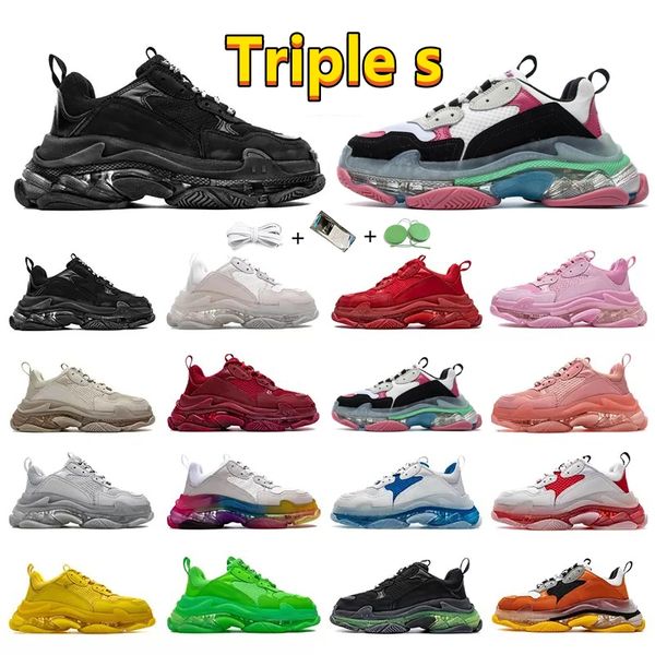 men women 17fw triple s dad casual shoes sneaker clear bubble bottom black red pink green yellow grey multi color old grandpa trainers sport
men women 17fw triple s dad casual shoes sneaker clear bubble bottom black red pink green yellow grey multi color old grandpa trainers sport