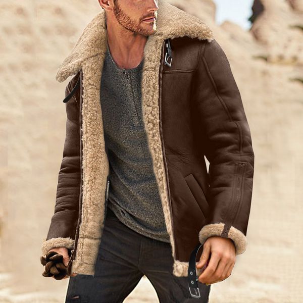 mens jackets mens faux leather classic solid color bomber jacket winter shearling sheepskin coat mens leather biker jacket 221207, Black;brown
mens jackets mens faux leather classic solid color bomber jacket winter shearling sheepskin coat mens leather biker jacket 221207, Black;brown