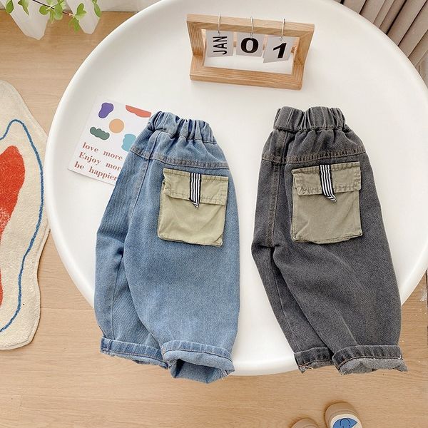 trousers kids contrast color jeans boys fashion loose denim pants girls casual all match 221207, Blue
trousers kids contrast color jeans boys fashion loose denim pants girls casual all match 221207, Blue