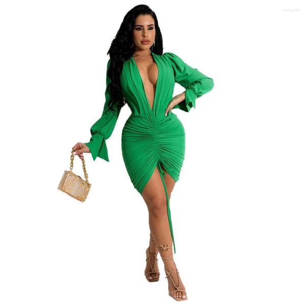 casual dresses women drawstring ruched stacked up irregular hem bodycon mini long sleeve deep v-neck dress summer vestidos, Black;gray
casual dresses women drawstring ruched stacked up irregular hem bodycon mini long sleeve deep v-neck dress summer vestidos, Black;gray