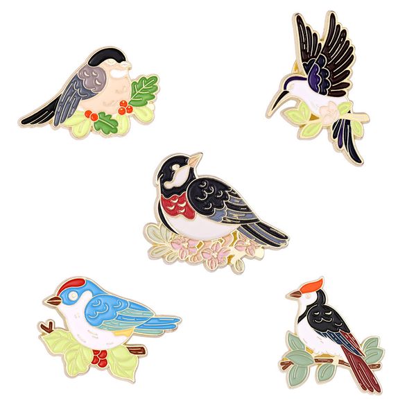 cartoon animal bird brooches 5pcs set gold plated enamel pins magpie flower leaf alloy souvenir badges for women small jewelry gift bag acce, Gray
cartoon animal bird brooches 5pcs set gold plated enamel pins magpie flower leaf alloy souvenir badges for women small jewelry gift bag acce, Gray