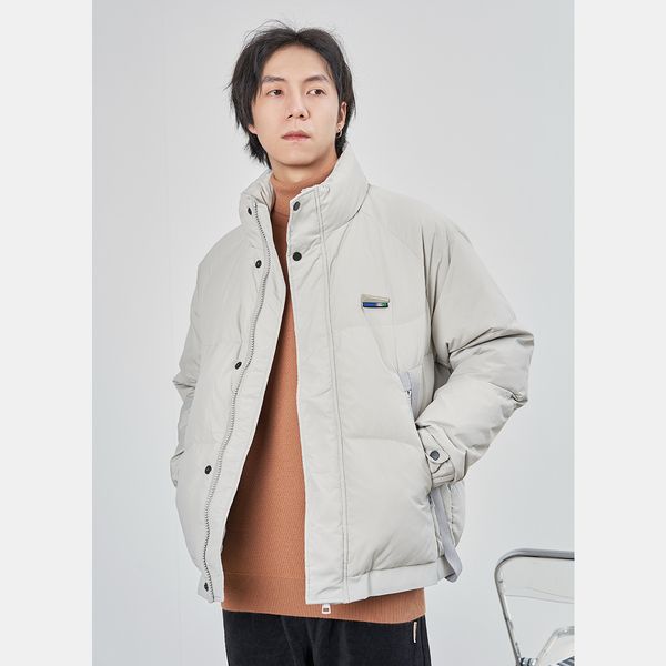winter loose white duck down stand collar coat for men new thickened warm jacket, Black
winter loose white duck down stand collar coat for men new thickened warm jacket, Black