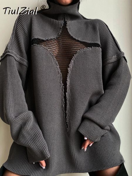 women s sweaters tiulzial y2k knitted pullover jumper autumn winter oversized sweater hollow out patchwork mesh loose turtleneck outfits 221, White;black
women s sweaters tiulzial y2k knitted pullover jumper autumn winter oversized sweater hollow out patchwork mesh loose turtleneck outfits 221, White;black
