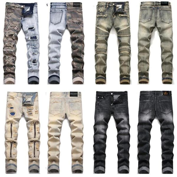 men's jeans european american high street fashion brand bl men designer jeans motorcycle denim mens jean, Blue
men's jeans european american high street fashion brand bl men designer jeans motorcycle denim mens jean, Blue