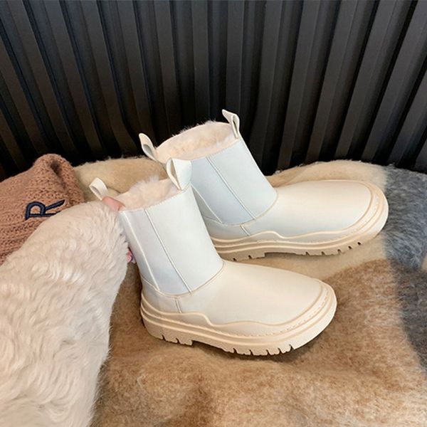 cigarette tube chelsea snow boots women's winter style foreign plush thickened middle thick bottom fur body boots, Black
cigarette tube chelsea snow boots women's winter style foreign plush thickened middle thick bottom fur body boots, Black