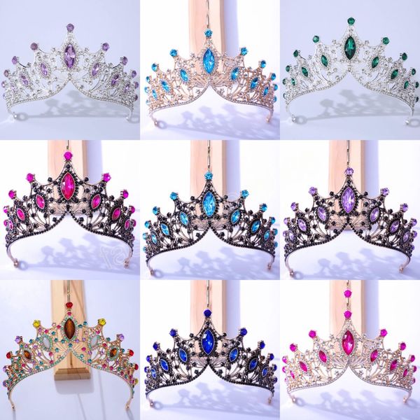 17 color vintage princess queen bridal crown crystal tiara for women party wedding hair dress accessories jewelry, White;golden
17 color vintage princess queen bridal crown crystal tiara for women party wedding hair dress accessories jewelry, White;golden