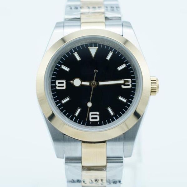 36mm men watch automatic mechanical bezel black dial stainless steel strap flod clasp sapphire glass male business wristwatches, Slivery;brown
36mm men watch automatic mechanical bezel black dial stainless steel strap flod clasp sapphire glass male business wristwatches, Slivery;brown