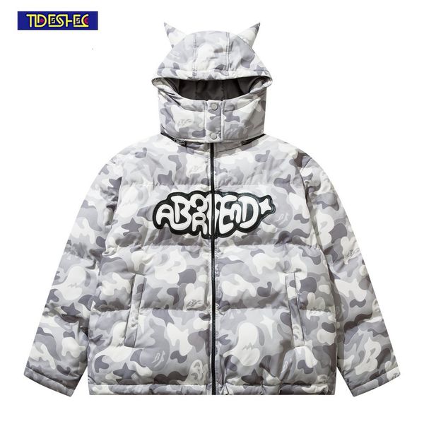 men's jackets men hip hop parka streetwear little devil designer hood padded coat harajuku winter thick warm outwear 221206, Black;brown
men's jackets men hip hop parka streetwear little devil designer hood padded coat harajuku winter thick warm outwear 221206, Black;brown