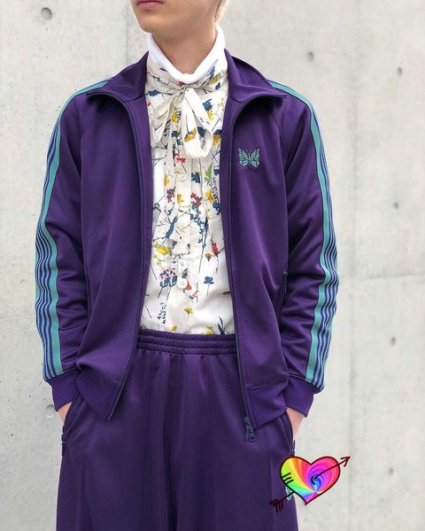 men's jackets blue patchwork stripe needles jacket men women 1 1 purple needles coats butterfly embroidery jackets awge outerwear t2212, Black;brown
men's jackets blue patchwork stripe needles jacket men women 1 1 purple needles coats butterfly embroidery jackets awge outerwear t2212, Black;brown