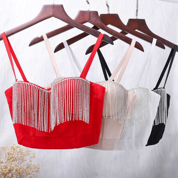 diamond inlaid sling tassel chain waistcoat small design sense small underwear integrated bra girl top, White
diamond inlaid sling tassel chain waistcoat small design sense small underwear integrated bra girl top, White