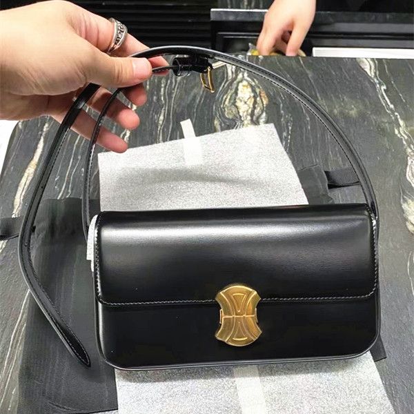 

envelope baguette shoulder clutch flap bag luxury women's men designer purses teen triomphe classic flap tote handbag crossbody genuine