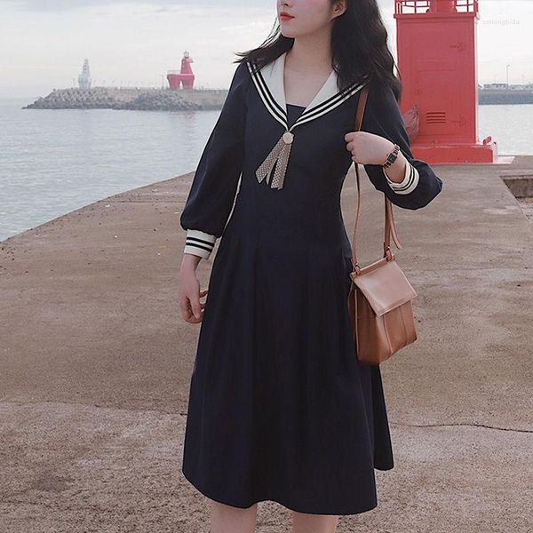 casual dresses dress women long sleeve sailor collar midi japanese style jk trendy streetwear harajuku ulzzang a-line all-match youth, Black;gray
casual dresses dress women long sleeve sailor collar midi japanese style jk trendy streetwear harajuku ulzzang a-line all-match youth, Black;gray