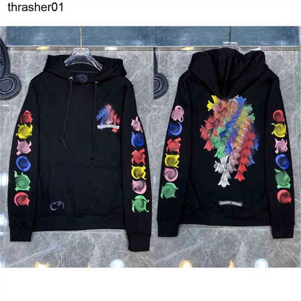 men's hoodies designer sweatshirts chroms flower printed men's pocket zipper fashion brand hoodie, Black
men's hoodies designer sweatshirts chroms flower printed men's pocket zipper fashion brand hoodie, Black