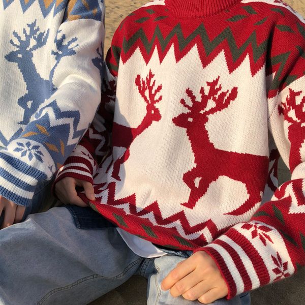 women s sweaters reindeer women christmas couple warm oversize knitwear autumn winter loose vintage red pull femme 221206, White;black
women s sweaters reindeer women christmas couple warm oversize knitwear autumn winter loose vintage red pull femme 221206, White;black