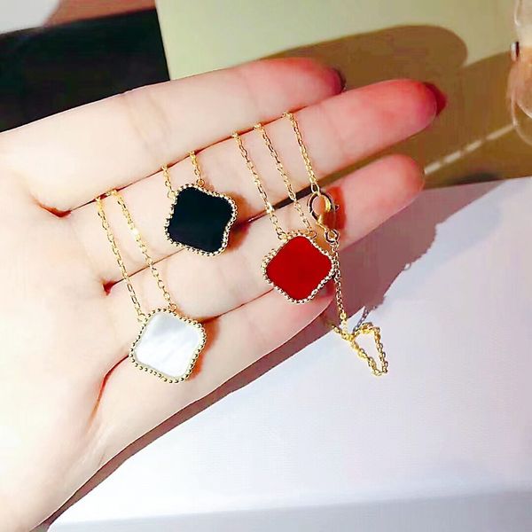 high end 4-leaf grass necklace colorful pearl shell lady pendant girl valentine's day christmas gift 316l stainless steel jewelry, Silver
high end 4-leaf grass necklace colorful pearl shell lady pendant girl valentine's day christmas gift 316l stainless steel jewelry, Silver