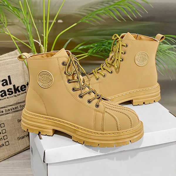 yellow martin boots british style men's boots workwear shoes leather high autumn and winter man's shoe, Black
yellow martin boots british style men's boots workwear shoes leather high autumn and winter man's shoe, Black