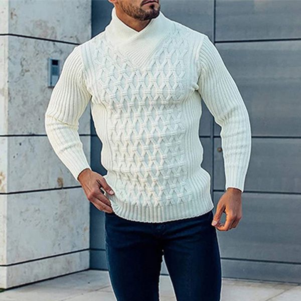 men s sweaters fall winter mens casual sweater solid color long sleeve ribbed knitted pullover for men fashion mock neck 221206, White;black
men s sweaters fall winter mens casual sweater solid color long sleeve ribbed knitted pullover for men fashion mock neck 221206, White;black