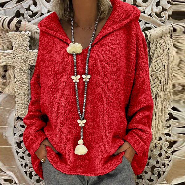 women s sweaters stylish loose solid color with hood long sleeves sweater elastic sleeve knitted pullovers 221206, White;black
women s sweaters stylish loose solid color with hood long sleeves sweater elastic sleeve knitted pullovers 221206, White;black