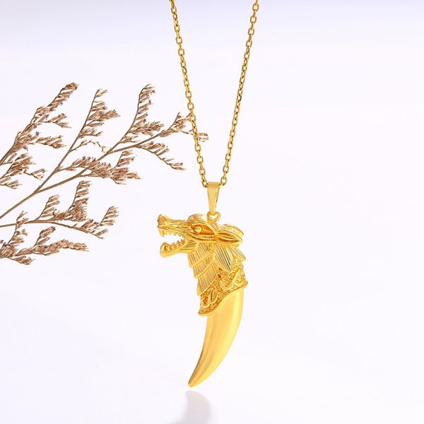 wolf pendant chain for men 18k solid yellow gold filled handsome male classic cool jewelry gift, Silver
wolf pendant chain for men 18k solid yellow gold filled handsome male classic cool jewelry gift, Silver