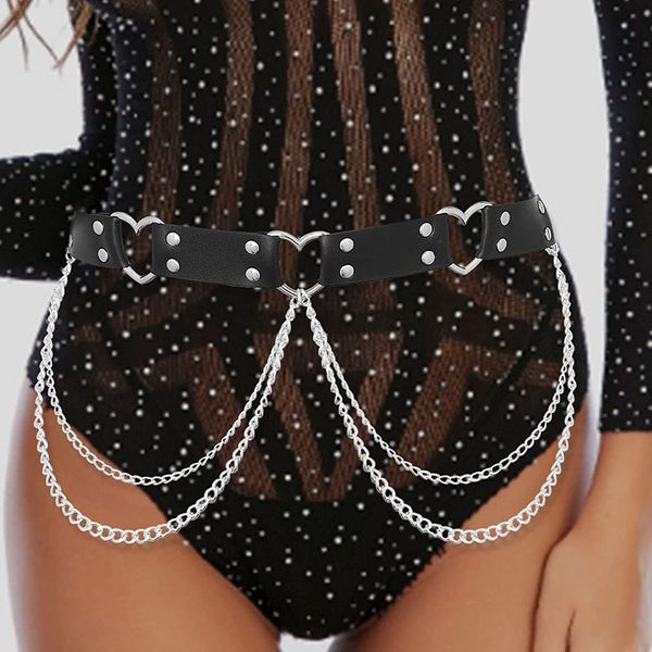 costume accessories trend punk leather belt women club party waist accessories cute heart metal decoration body chains, Silver
costume accessories trend punk leather belt women club party waist accessories cute heart metal decoration body chains, Silver