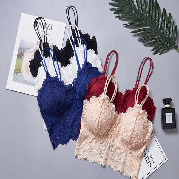 new women wireless lace bra push up bralette lingerie full cup backless vest ultrath brassiere soft plus size underwear, Red;black
new women wireless lace bra push up bralette lingerie full cup backless vest ultrath brassiere soft plus size underwear, Red;black