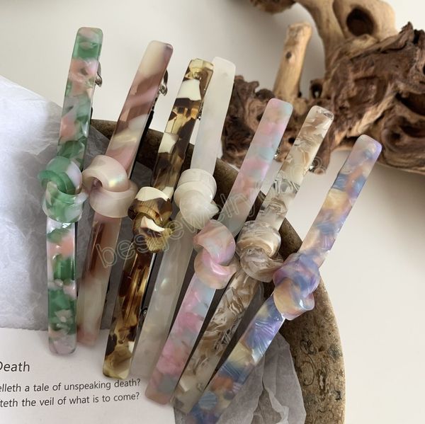 retro personalized acetic acid knotted barrettes hair clips textured acrylic hairpin for woman hair accessories, Golden;silver
retro personalized acetic acid knotted barrettes hair clips textured acrylic hairpin for woman hair accessories, Golden;silver