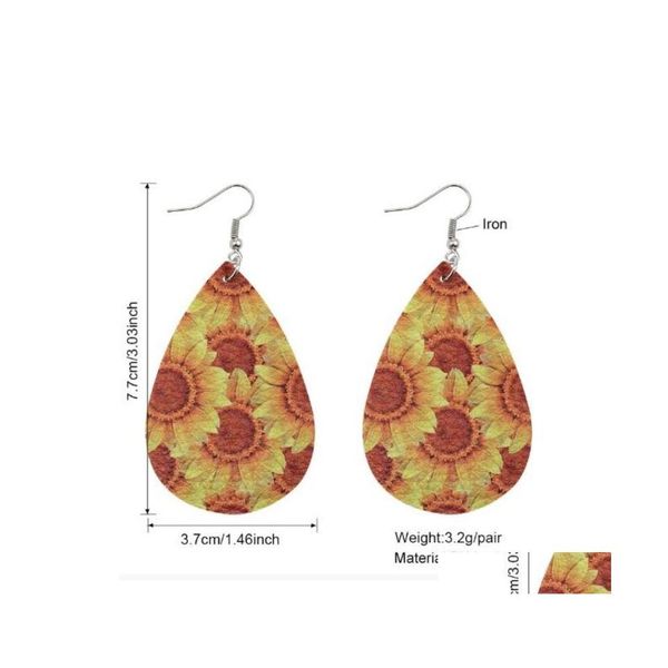 charm fashion bohemian pu leather charm earrings sunflower print pattern faux dangle earring for women girl hook party jewelry gifts dhfok, Golden
charm fashion bohemian pu leather charm earrings sunflower print pattern faux dangle earring for women girl hook party jewelry gifts dhfok, Golden