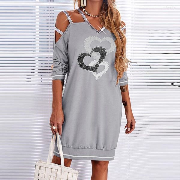 casual dresses women hollow out mini dress spring autumn fashion heart print v-neck long sleeve elegant ladies patchwork vestidos, Black;gray
casual dresses women hollow out mini dress spring autumn fashion heart print v-neck long sleeve elegant ladies patchwork vestidos, Black;gray