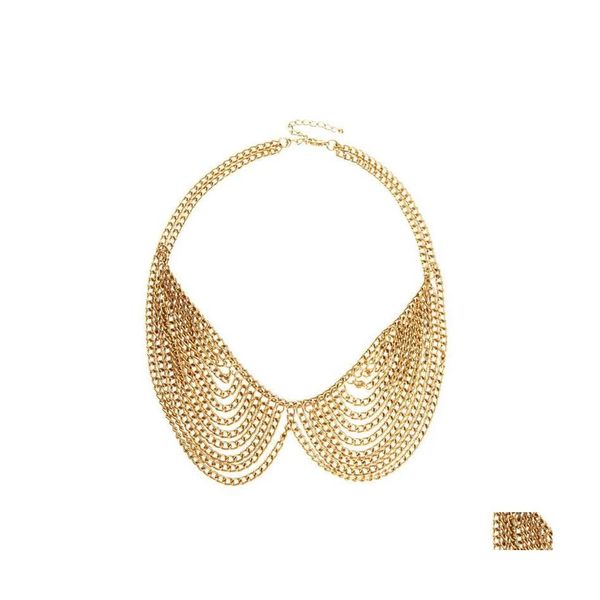chokers european simple style gold plated metal chain tassel collar double necklace womens dress fine jewelry c3 drop delivery neckl dhisl, Golden;silver
chokers european simple style gold plated metal chain tassel collar double necklace womens dress fine jewelry c3 drop delivery neckl dhisl, Golden;silver