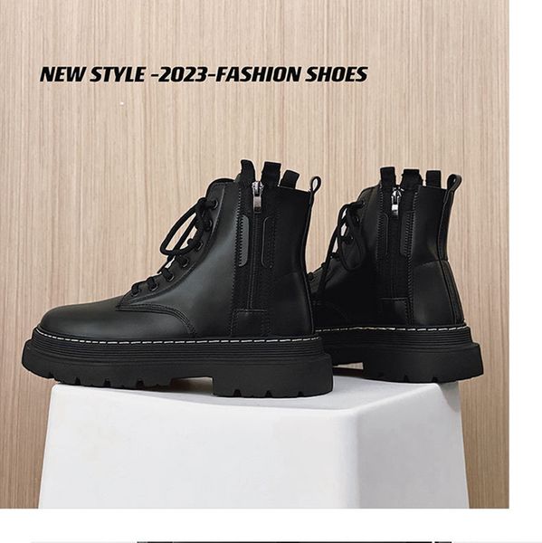 martin boots british style motorcycle boots high leather fashion port autumn and winter new boot men's shoes large, Black
martin boots british style motorcycle boots high leather fashion port autumn and winter new boot men's shoes large, Black