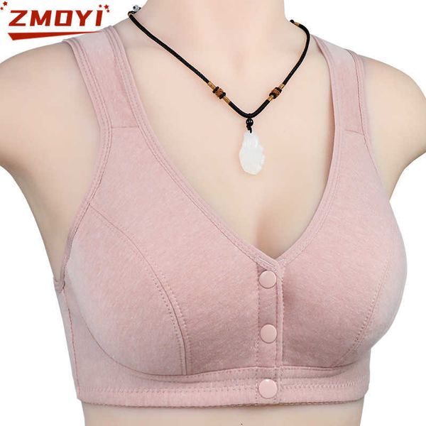 new smooth front button underwear women's soft cotton vest type middle-aged and elderly bra large rimless underwear women, Red;black
new smooth front button underwear women's soft cotton vest type middle-aged and elderly bra large rimless underwear women, Red;black