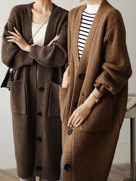 women s knits tees sweater woman winter solid color single breasted knitted cardigan coat thick oversized long women 221206, White
women s knits tees sweater woman winter solid color single breasted knitted cardigan coat thick oversized long women 221206, White