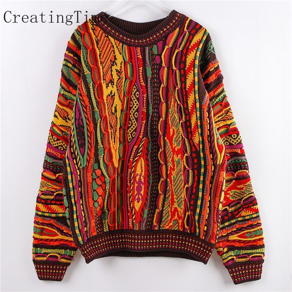 women s sweaters national style stripe korean women knitted sweater pullover autumn multicolor round collar casual fashion lh609 221206, White;black
women s sweaters national style stripe korean women knitted sweater pullover autumn multicolor round collar casual fashion lh609 221206, White;black