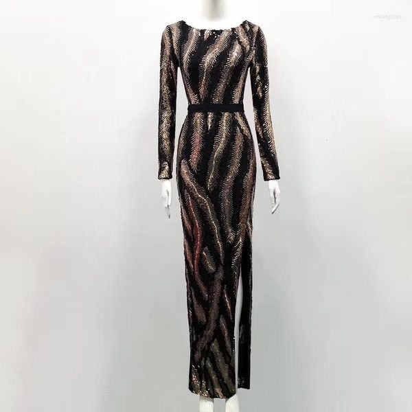 casual dresses arrivals 2022 split long sleeve maxi sequined designer black fashion women evening party dress vestidos robe, Black;gray
casual dresses arrivals 2022 split long sleeve maxi sequined designer black fashion women evening party dress vestidos robe, Black;gray