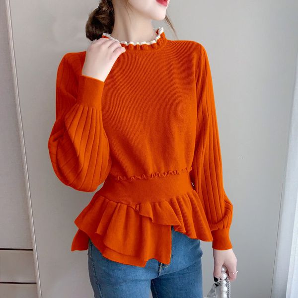women's sweaters fashion ruffles spliced knitted folds asymmetrical clothing autumn loose casual pullovers korean 221207, White;black
women's sweaters fashion ruffles spliced knitted folds asymmetrical clothing autumn loose casual pullovers korean 221207, White;black