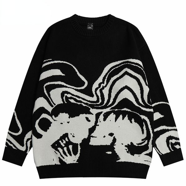 men's sweaters heeneberry men women retro streetwear sweater painting skull graphic hip hop knitted vintage pullover casual wool hipste, White;black
men's sweaters heeneberry men women retro streetwear sweater painting skull graphic hip hop knitted vintage pullover casual wool hipste, White;black
