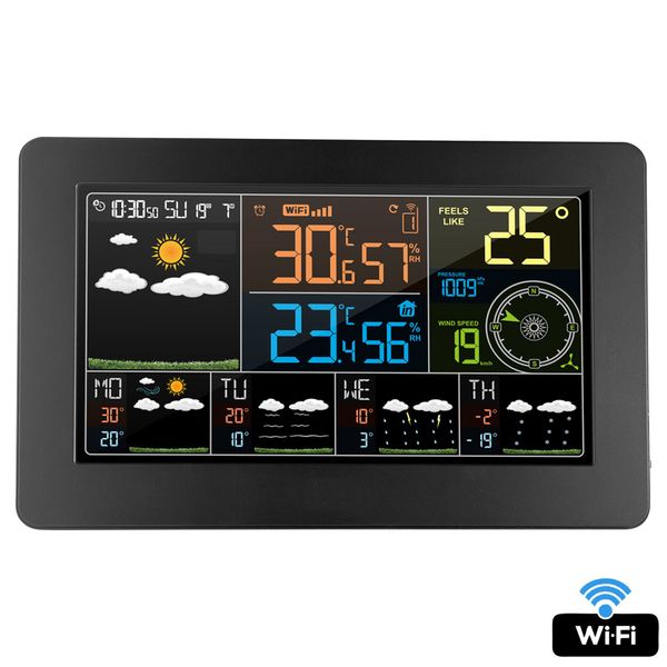 wifi weather station digital wall clock alarm outdoor temperature humidity pressure wind direction speed weather forecast wireless
wifi weather station digital wall clock alarm outdoor temperature humidity pressure wind direction speed weather forecast wireless