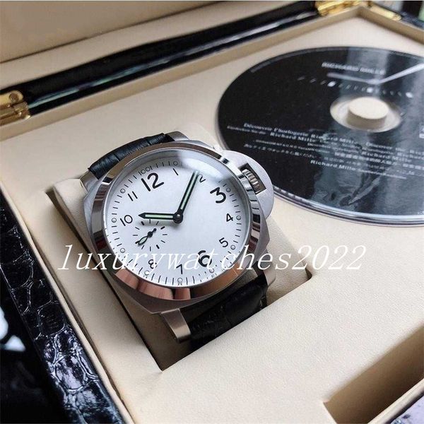 business mens watch 44mm white dial second hand work genuine leather strap 1950 transparent movement back automatic mechanical wristwatches, Slivery;brown
business mens watch 44mm white dial second hand work genuine leather strap 1950 transparent movement back automatic mechanical wristwatches, Slivery;brown