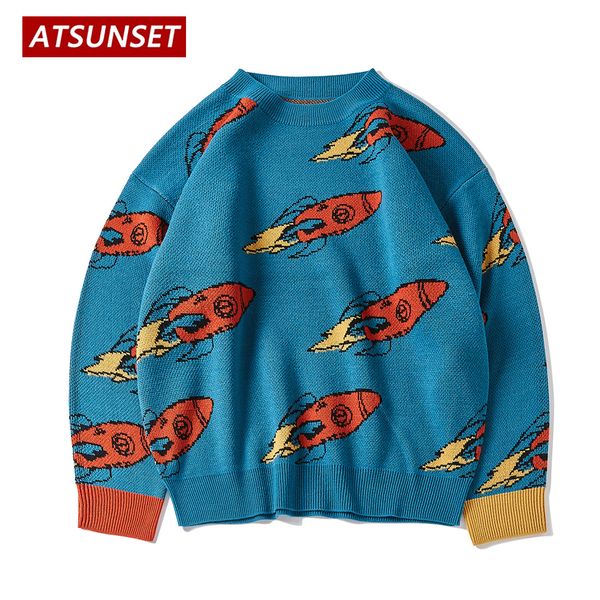 men's sweaters atsunset full rocket embroidery harajuku retro style knitted autumn and winter cotton pullover 221207, White;black
men's sweaters atsunset full rocket embroidery harajuku retro style knitted autumn and winter cotton pullover 221207, White;black