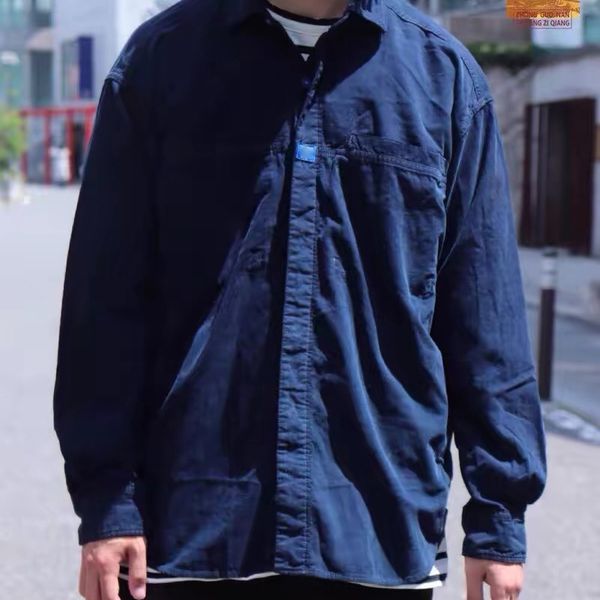 22fw men's women vintage washed corduroy shirt jacket classic japanese autumn winter navy cardigan sweater high street trend fashion ca, Black;brown
22fw men's women vintage washed corduroy shirt jacket classic japanese autumn winter navy cardigan sweater high street trend fashion ca, Black;brown