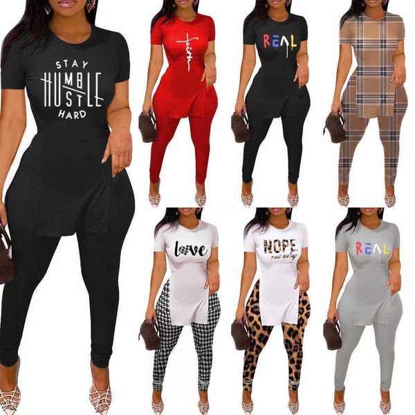 desinger woman letter pattern printed tracksuits slim split short sleeve t shirt pants outfits 2 piece matching set 18 colours, Gray
desinger woman letter pattern printed tracksuits slim split short sleeve t shirt pants outfits 2 piece matching set 18 colours, Gray