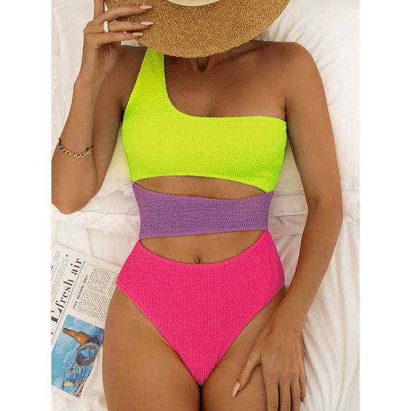 swim wear 2022 one piece swimsuit cut out monokini pattern patchwork one shoulder women's swimwear slimming bodysuit push up beachwear
swim wear 2022 one piece swimsuit cut out monokini pattern patchwork one shoulder women's swimwear slimming bodysuit push up beachwear