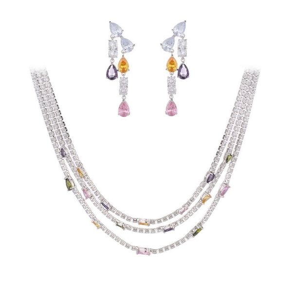 luxury zirconia bridal earrings necklace jewelry sets for women party bling water drop ear rings wholesale price fashion jewelry wedding jew, Silver
luxury zirconia bridal earrings necklace jewelry sets for women party bling water drop ear rings wholesale price fashion jewelry wedding jew, Silver