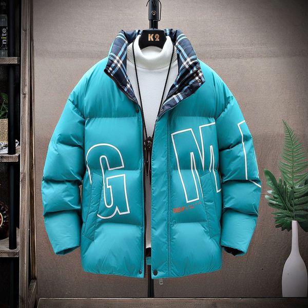 men's down parkas fashion winter loose large size bread jacket for seven color stand collar thickened cotton padded 221207, Black
men's down parkas fashion winter loose large size bread jacket for seven color stand collar thickened cotton padded 221207, Black