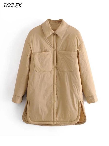 women s down parkas icclek shirts jackets thin parka oversize shirt coats femme armygreen outerwear bf long sleeve khaki coat 221208, Black
women s down parkas icclek shirts jackets thin parka oversize shirt coats femme armygreen outerwear bf long sleeve khaki coat 221208, Black