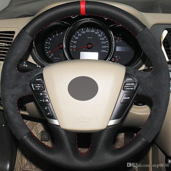 for nissan teana 2008-2012 murano 2009- 2012 black genuine leather suede diy hand-stitched car steering wheel cover
for nissan teana 2008-2012 murano 2009- 2012 black genuine leather suede diy hand-stitched car steering wheel cover