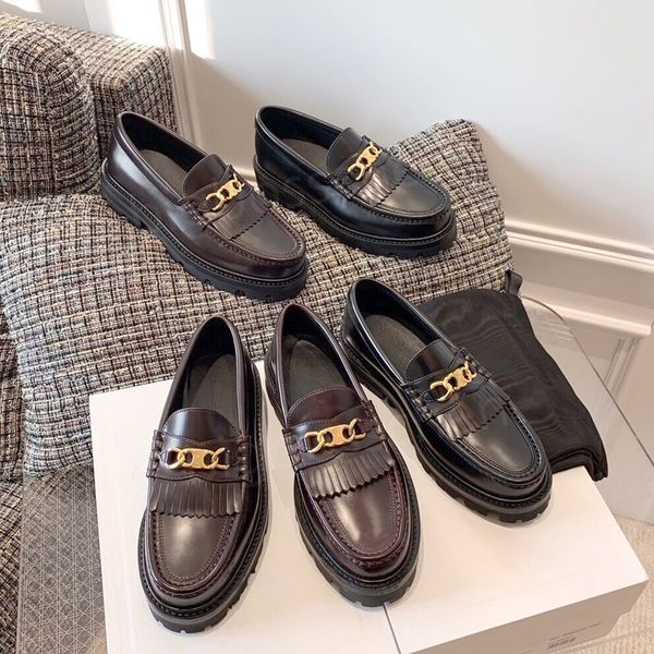 fashion dress shoes women's wedding party designer classic luxury retro british style leather thick bottom tassel metal buckle lefebvre, Black
fashion dress shoes women's wedding party designer classic luxury retro british style leather thick bottom tassel metal buckle lefebvre, Black